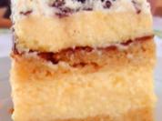 Biskuit-Pfirsich-Sahneschnitte - Rezept
