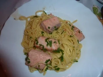 Lachsnudeln - Rezept