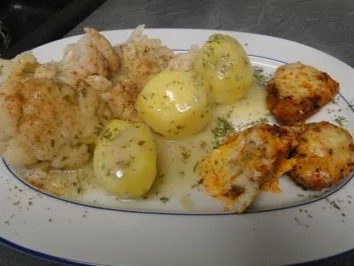 Schweinemedaillons eingelegt Mit Blumenkohl und Sektsauce, - Rezept