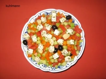 Rezept: Salatschüssel mediterran Salatschüssel mediterran - Rezept