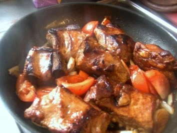 Fleisch ( geschmorte Rippchen ) - Rezept - Bild Nr. 2