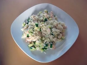 Rezept: Risotto mit Zucchini und Garnelen Risotto mit Zucchini und Garnelen - Rezept