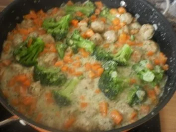 Rezept: Farfalle mit Klößchen und Käsesauce Bild Nr. 12 Farfalle mit Klößchen und Käsesauce - Rezept - Bild Nr. 12