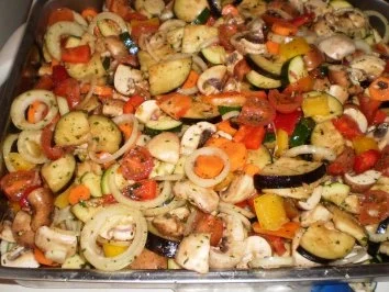 Mediterranes Ofengemüse mit Honig-Essig-Öl-Marinade - Rezept - Bild Nr. 4