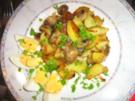 Bratkartoffeln mit Champignons und Ei - Rezept