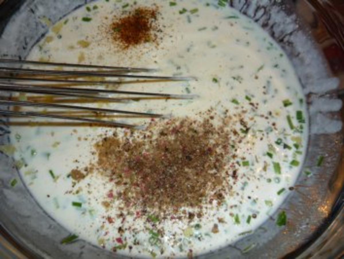 Salat mit Kräutersaitlingen und Bratkartoffeln - Rezept - Bild Nr. 4