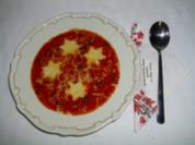 Tomatencreme-Suppe mit Polentasternen - Rezept
