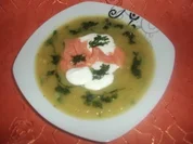 Kohlrabicremesuppe mit Räucherlachs - Rezept