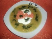 Kohlrabicremesuppe mit Räucherlachs - Rezept