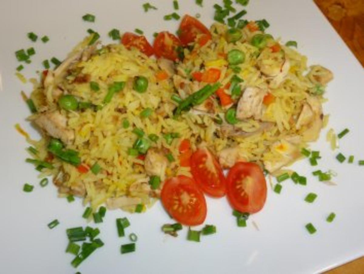 Reispfanne mit Huhn und Gemüse - Rezept