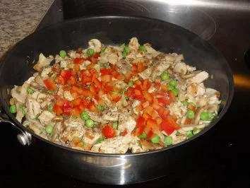 Reispfanne mit Huhn und Gemüse - Rezept - Bild Nr. 5