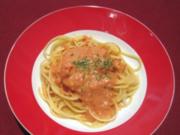 Spaghetti mit Felshummer in leichter Chili-Knoblauch Sahnesoße - Rezept