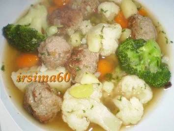 Rezept: Feine Gemüsesuppe mit Hackklößchen Bild Nr. 2 Feine Gemüsesuppe mit Hackklößchen - Rezept - Bild Nr. 2