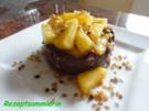 Dessert:  SCHOKOPUDDING mit frischer Ananas - Rezept