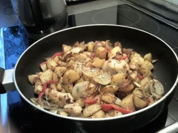 Pfannenkartoffel - Rezept