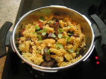 Nudelgerichte: Nudelpfanne mit Putenleber - Rezept - Bild Nr. 6