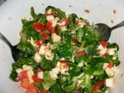 Tomaten-Mozzarella-Feldsalat-Salat - Rezept