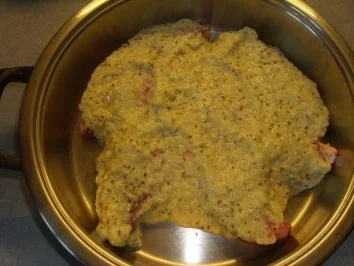 Fleischgerichte: Lammkoteletts mit Senfkruste, Süsskartoffelpüree und Champignons - Rezept - Bild Nr. 4