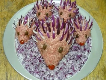 Igelfamilie aus Hackepeter - Rezept - Bild Nr. 5