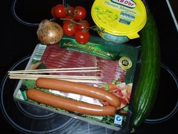 Rezept: Wurst - Spieße Wurst - Spieße - Rezept
