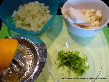 Gratiniertes Kartoffel-Fenchelpüree mit Putenbraten - Rezept - Bild Nr. 3