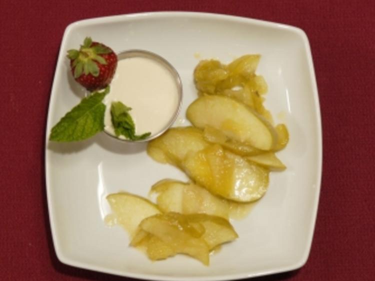 Mascarpone Calvados Creme auf Apfelspalten Maja Prinzessin von ...