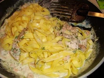 Pasta: Fettucine in Crema di salmone - Rezept - Bild Nr. 5