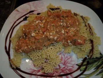 Pasta mit Hüttenkäse - Rezept