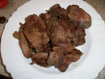 Hähnchenleber mit Kümmelkartoffelstampf - Rezept - Bild Nr. 5