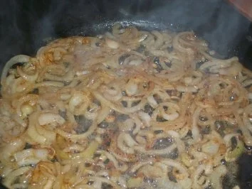 Hähnchenleber mit Kümmelkartoffelstampf - Rezept - Bild Nr. 8