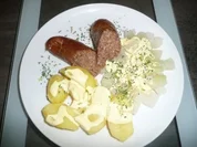 Kohlrabi und Bremer Pinkel - Rezept