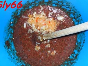 Rezept: Suppeneinlagen:Leberspätzle a`la Arrabiata Bild Nr. 11 Suppeneinlagen:Leberspätzle a`la Arrabiata - Rezept - Bild Nr. 11