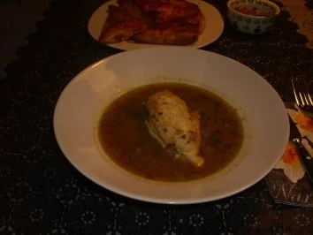 Geflügel: Hühnchen in Gemüsesosse - Rezept