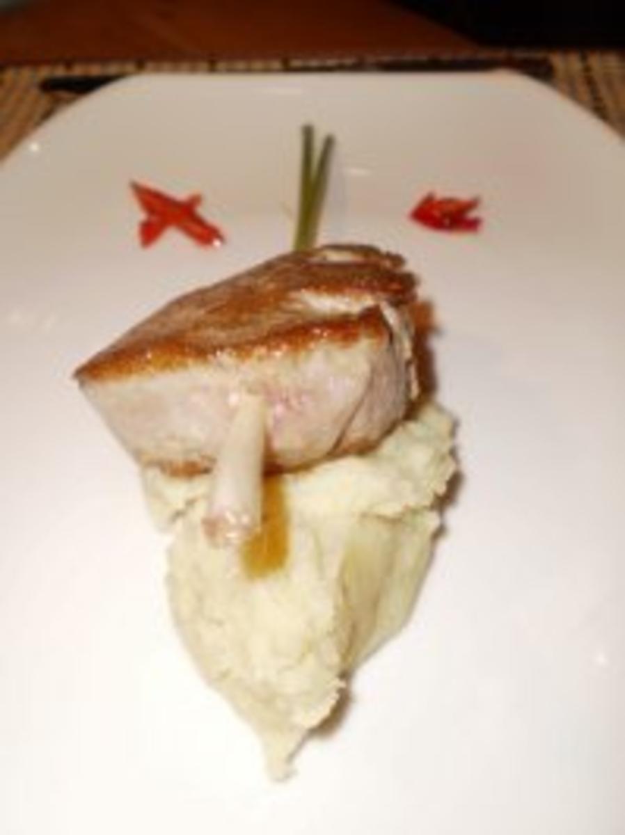 Angelthunfisch am Zitronengrasspieß mit Süßkartoffel- Wasabi- Stampf - Rezept - Bild Nr. 4