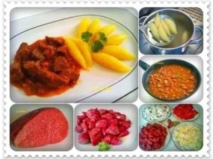 Rezept: Kalbsgulasch mit Schupfnudeln Bild Nr. 11 Kalbsgulasch mit Schupfnudeln - Rezept - Bild Nr. 11