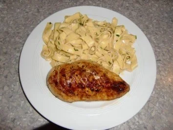 Hähnchenbrust auf Sahne Bandnudeln - Rezept - Bild Nr. 6