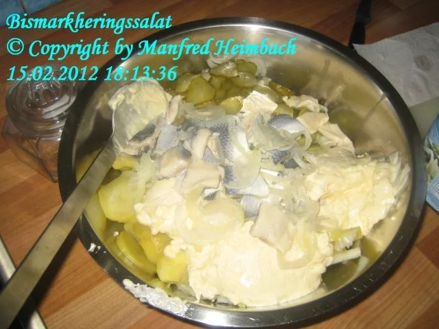 Salat – Manfred’s Bismarkheringsalat - Rezept - Bild Nr. 2