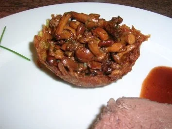 Rinderfilet an Balsamico-Vanillesauce und gefülltes Kartoffelkörbchen - Rezept - Bild Nr. 6