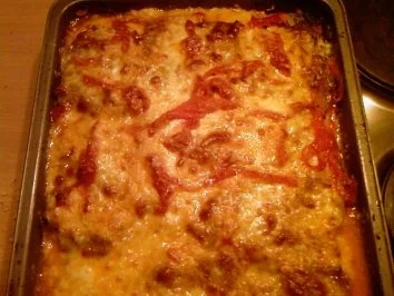 Rezept: Aufläufe/ Überbackenes: Geschichteter Hackbraten Aufläufe/ Überbackenes: Geschichteter Hackbraten - Rezept