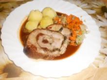 Schweinrollbraten ~ Möhren-Kohlrabi-Gemüse - Rezept