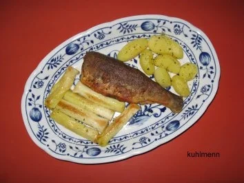 Bratforelle mit Lauchweiß - Rezept