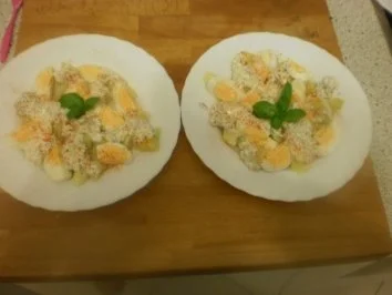 Eiersalat mit Kartoffeln - Rezept