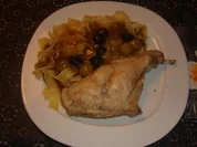 Fleischgerichte: Kaninchen in Olivensosse - Rezept