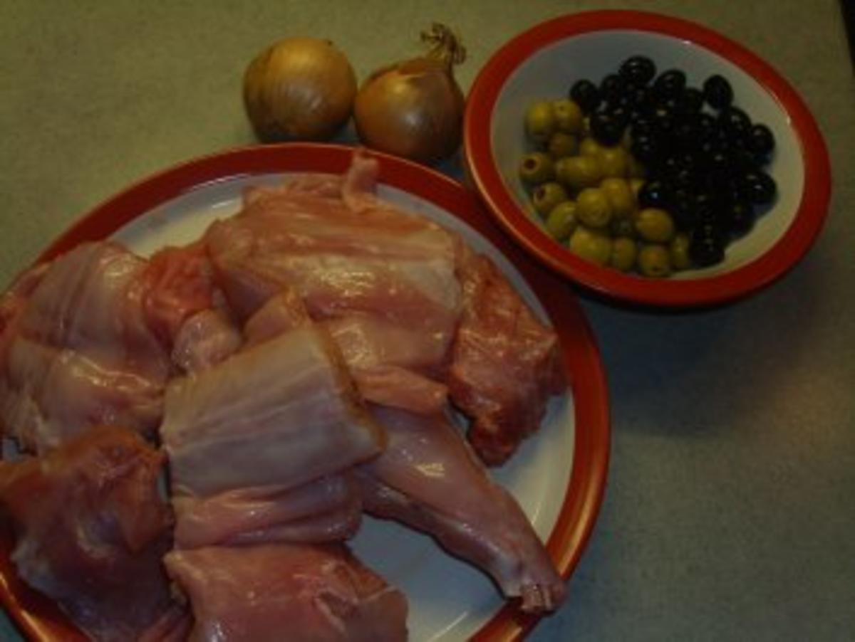 Fleischgerichte: Kaninchen in Olivensosse - Rezept - Bild Nr. 3