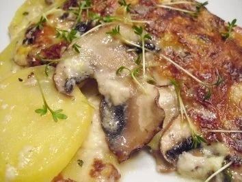Beilage: Kartoffel-Pilz-Gratin mit Schinken - Rezept - Bild Nr. 7