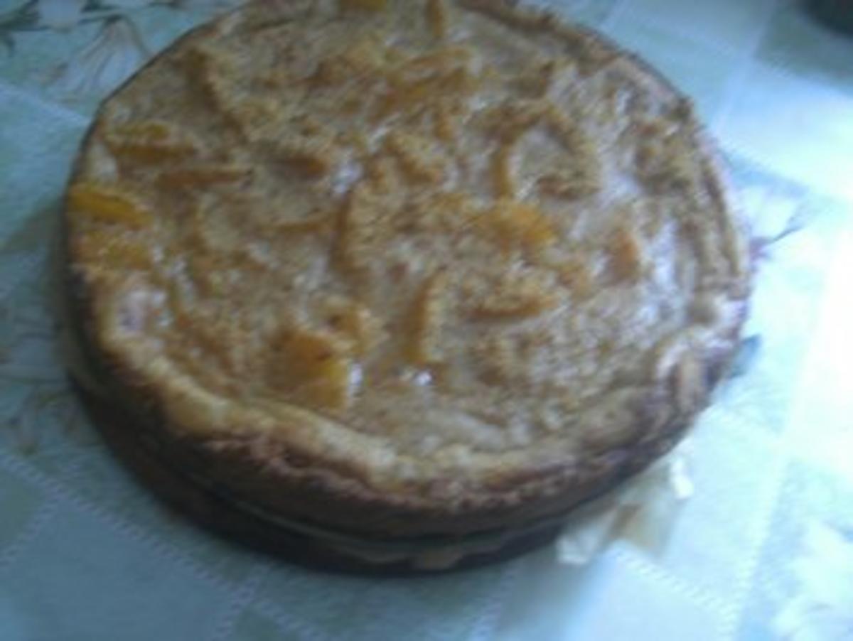 Pfirsich -  Torte    ((warm ein Genuß,))    aber auch kalt sehr lecker - Rezept - Bild Nr. 3
