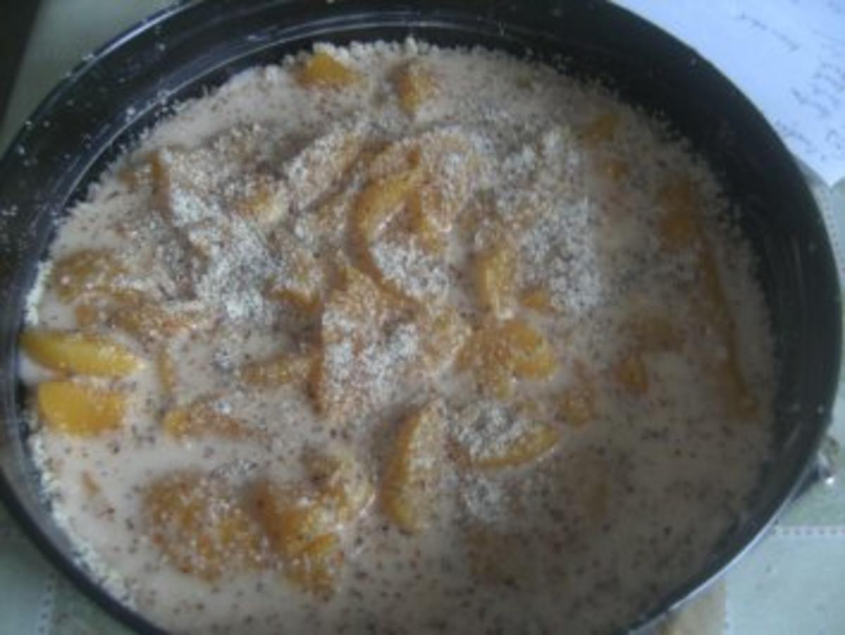 Pfirsich -  Torte    ((warm ein Genuß,))    aber auch kalt sehr lecker - Rezept - Bild Nr. 9
