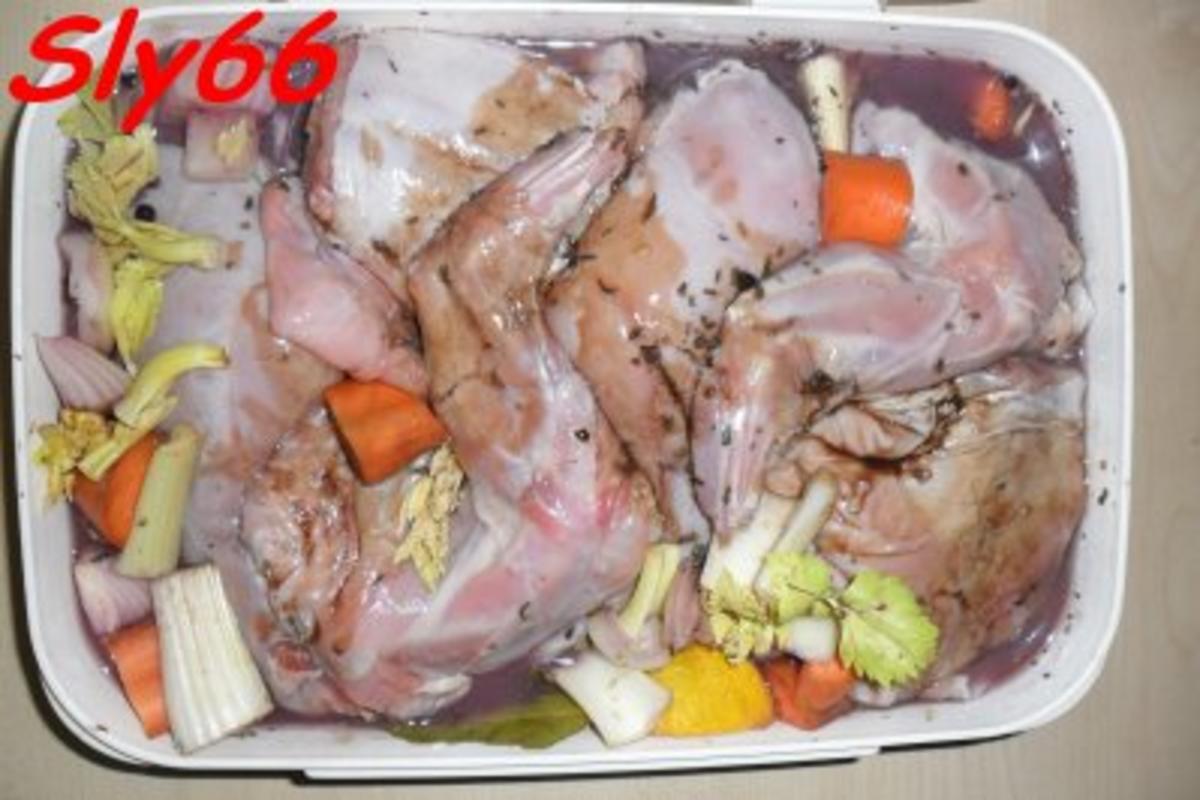 Fleischgerichte:Kaninchen in Rotweinsoße - Rezept - Bild Nr. 2