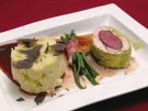 Rehrücken im Hähnchen-Wirsing-Mantel, Bohnen im Speckröllchen u. Trüffelpüree - Rezept - Bild Nr. 2