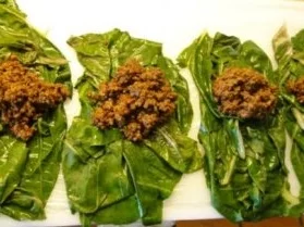 Rezept: Mangold-Gratin mit Rotwein-Hackfleisch Bild Nr. 2 Mangold-Gratin mit Rotwein-Hackfleisch - Rezept - Bild Nr. 2